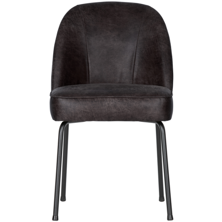 Scaun dining Vogue, piele reciclata si poliester, negru, 83 x 50 x 57 cm, WOOOD 800816-01 [3]