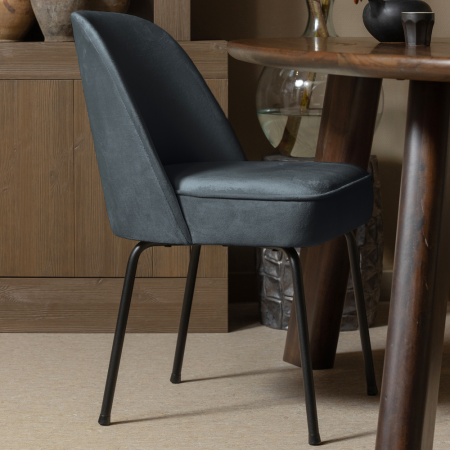 Scaun dining Vogue, poliester, albastru, 83 x 50 x 57 cm, WOOOD 800816-T [1]