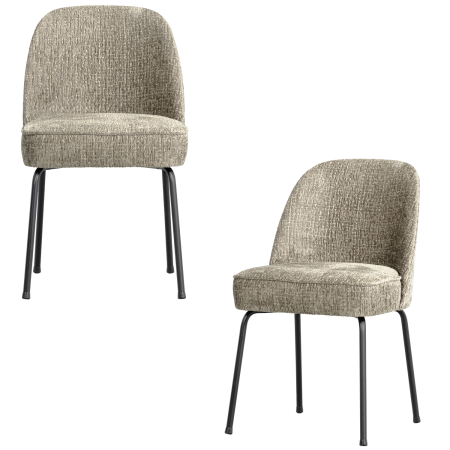 Scaun dining Vogue, poliester, galben grau, 83 x 50 x 57 cm, WOOOD 800816-WH [4]