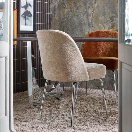 Scaun dining Vogue, poliester, nisipiu, 83 x 50 x 57 cm, WOOOD 800816-SAC [1]