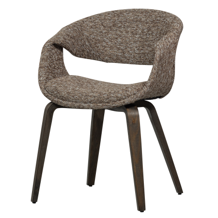 Scaune - Scaun dining Yossi, poliester, maro, 78 x 57 x 57 cm, WOOOD 377505-BD