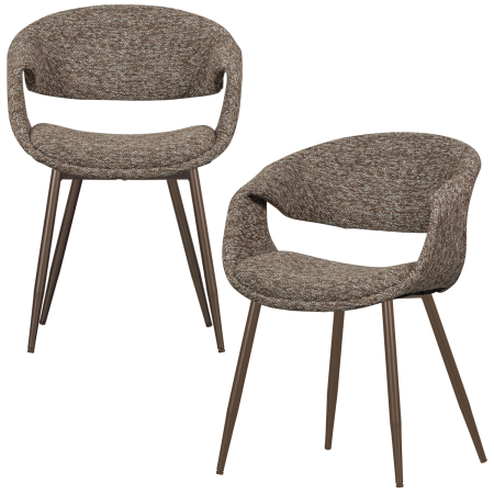 Scaun dining Yossi, poliester, maro, 78 x 57 x 57 cm, WOOOD 377505-BK [5]