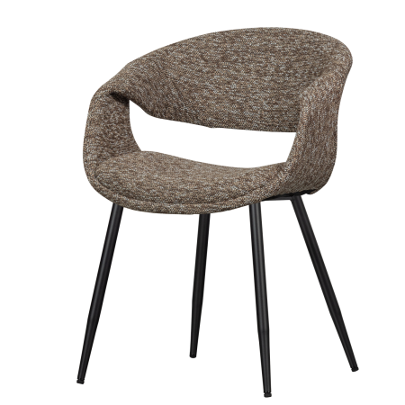 Scaune - Scaun dining Yossi, poliester, maro, 78 x 57 x 57 cm, WOOOD 377505-BZ