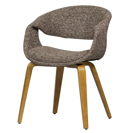 Scaune - Scaun dining Yossi, poliester, maro/natur, 78 x 57 x 57 cm, WOOOD 377505-BN