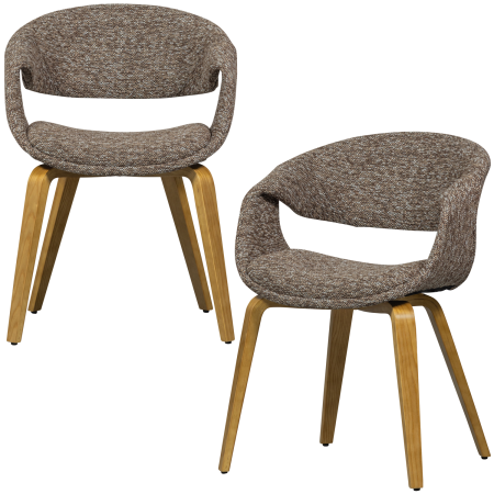 Scaun dining Yossi, poliester, maro/natur, 78 x 57 x 57 cm, WOOOD 377505-BN [5]