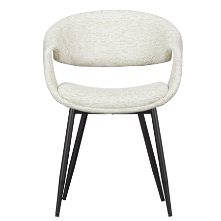 Scaun dining Yossi, poliester, natur/negru, 78 x 57 x 57 cm, WOOOD 377505-NZ [2]