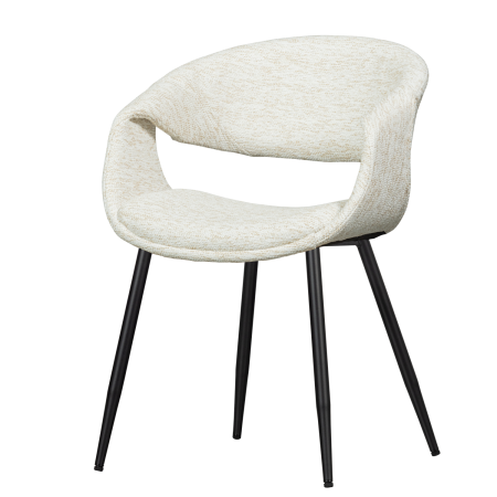 Scaune - Scaun dining Yossi, poliester, natur/negru, 78 x 57 x 57 cm, WOOOD 377505-NZ