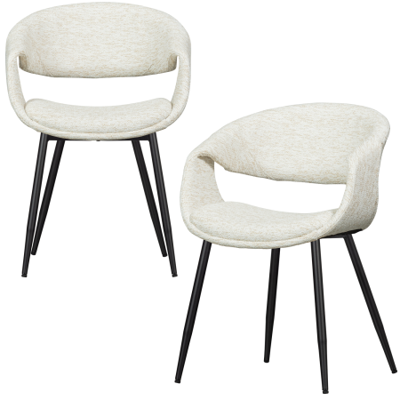 Scaun dining Yossi, poliester, natur/negru, 78 x 57 x 57 cm, WOOOD 377505-NZ [5]