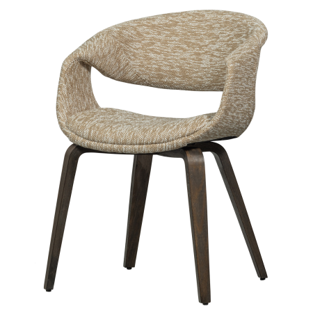 Scaune - Scaun dining Yossi, poliester, nisipiu, 78 x 57 x 57 cm, WOOOD 377505-ZD