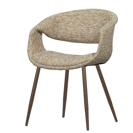 Scaune - Scaun dining Yossi, poliester, nisipiu, 78 x 57 x 57 cm, WOOOD 377505-ZK