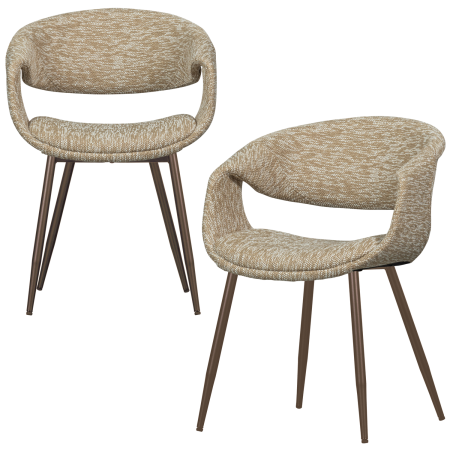 Scaun dining Yossi, poliester, nisipiu, 78 x 57 x 57 cm, WOOOD 377505-ZK [5]