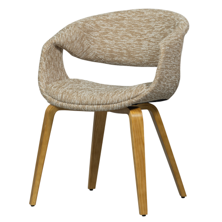 Scaune - Scaun dining Yossi, poliester, nisipiu, 78 x 57 x 57 cm, WOOOD 377505-ZN