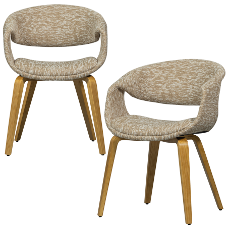 Scaun dining Yossi, poliester, nisipiu, 78 x 57 x 57 cm, WOOOD 377505-ZN [5]