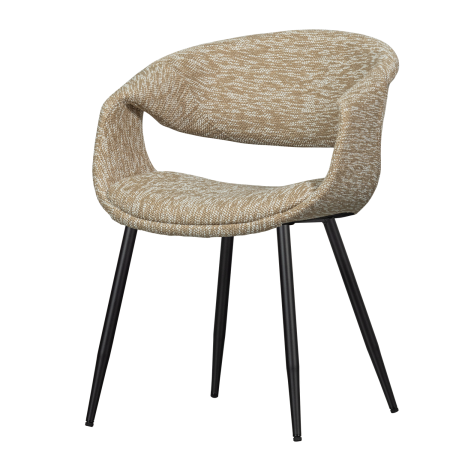Scaune - Scaun dining Yossi, poliester, nisipiu, 78 x 57 x 57 cm, WOOOD 377505-ZZ