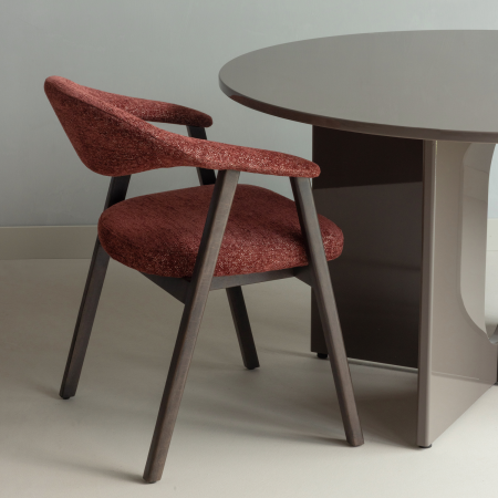 Set 2 scaune dining Avar, tesatura, bordo, 77 x 60 x 60 cm, WOOOD 377990-O [1]
