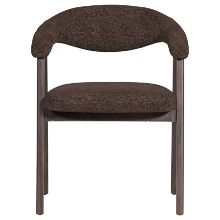 Set 2 scaune dining Avar, tesatura, maro, 77 x 60 x 60 cm, WOOOD 377990-B [2]