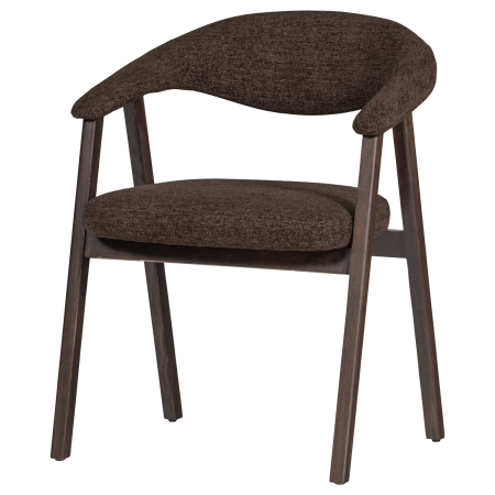 Set 2 scaune dining Avar, tesatura, maro, 77 x 60 x 60 cm, WOOOD 377990-B [3]