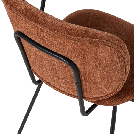 Set 2 scaune dining Brint, chenille tesut, maro ruginiu, 80 x 63 x 58 cm, WOOOD 378086-R [8]