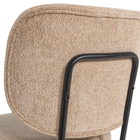 Set 2 scaune dining Brint, chenille tesut, nisipiu, 80 x 63 x 58 cm, WOOOD 378086-Z [6]