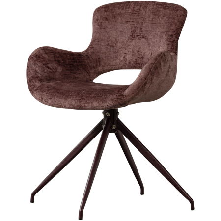 Set 2 scaune dining Eliva, catifea structurata, mov, 82 x 58 x 58 cm, WOOOD 377562-P [2]