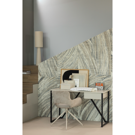 Set 2 scaune dining Eliva, catifea structurata, nisipiu, 82 x 58 x 58 cm, WOOOD 377562-Z [1]