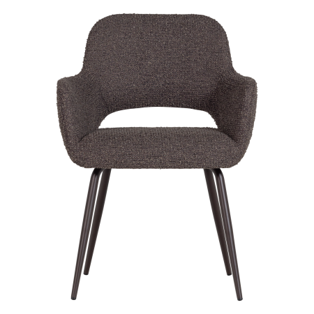 Set 2 scaune dining Jenny, boucle, maro melanj, 80 x 58 x 58 cm, WOOOD 374076-DM [3]