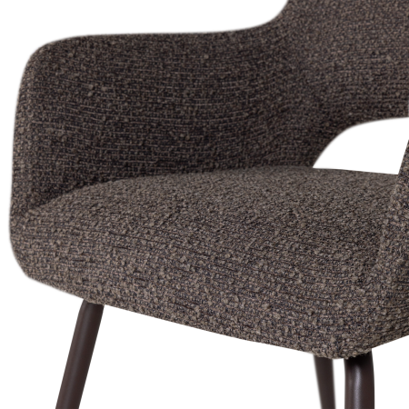 Set 2 scaune dining Jenny, boucle, maro melanj, 80 x 58 x 58 cm, WOOOD 374076-DM [7]