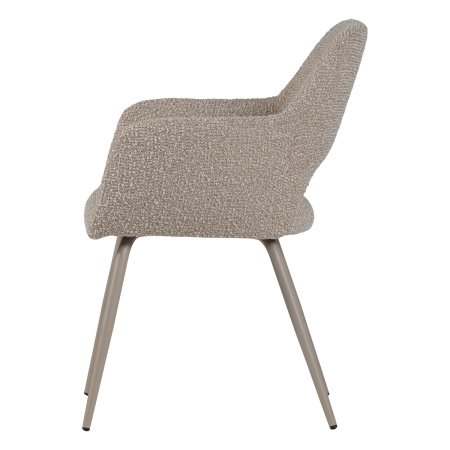Set 2 scaune dining Jenny, boucle, nisipiu melanj, 80 x 58 x 58 cm, WOOOD 374076-ZM [4]