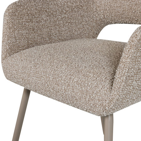 Set 2 scaune dining Jenny, boucle, nisipiu melanj, 80 x 58 x 58 cm, WOOOD 374076-ZM [7]