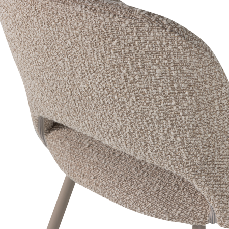 Set 2 scaune dining Jenny, boucle, nisipiu melanj, 80 x 58 x 58 cm, WOOOD 374076-ZM [6]