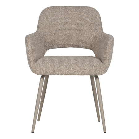 Set 2 scaune dining Jenny, boucle, nisipiu melanj, 80 x 58 x 58 cm, WOOOD 374076-ZM [3]