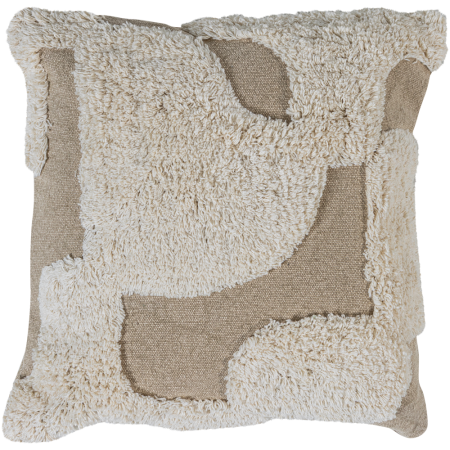 Set 3 perne decorative Fayden, bumbac, natur, 45 x 45 x 10 cm, WOOOD 377576-B [2]