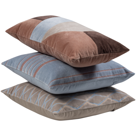 Perne Decorative - Set 3 perne decorative Laon, bumbac, natur, 45 x 45 x 10 cm, WOOOD 377565-NB