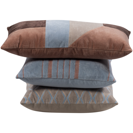 Set 3 perne decorative Laon, bumbac, natur, 45 x 45 x 10 cm, WOOOD 377565-NB [3]