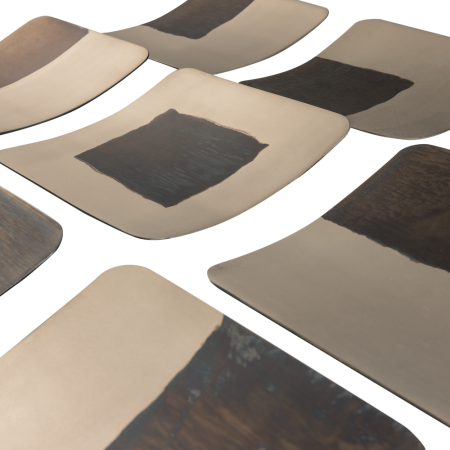 Set decoratiuni de perete Nami, metal, nichel, 25 x 25 x 25 cm, WOOOD 377945-N [3]