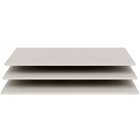 Accesorii Diverse - Set rafturi pentru dulap Pure, lemn de pin, gri prafuit, WOOOD 379554-D