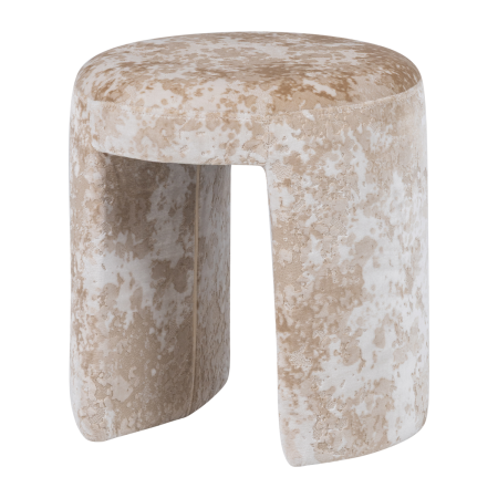 Taburete - Taburet Charlie, tesatura, bej, 47 x 45 x 45 cm, WOOOD 374979-B
