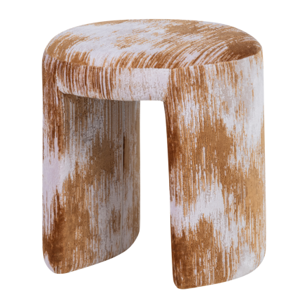 Taburete - Taburet Charlie, tesatura, caramel, 47 x 45 x 45 cm, WOOOD 374979-K