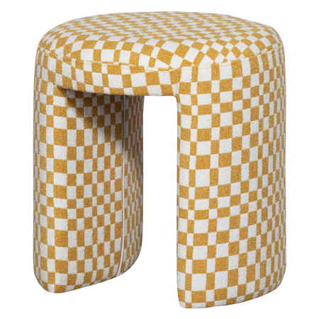 Taburete - Taburet Charlie, tesatura, galben, 47 x 45 x 45 cm, WOOOD 374079-G