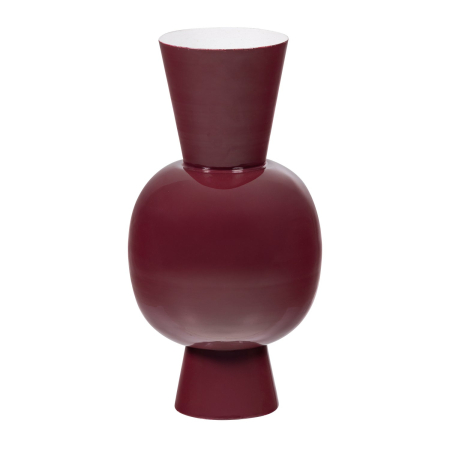 Decoratiuni Interior - Vaza decorativa Auri, metal, rosu vin, 38 x 20 x 20 cm, WOOOD 377804-R