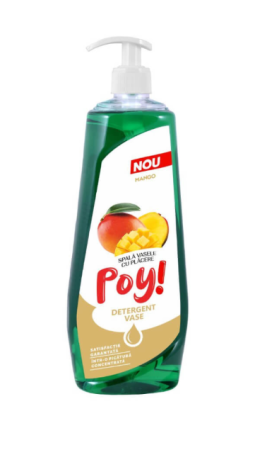 Curatenie si Intretinere - Detergent de Vase cu Pompita Poy, Parfum de Mango, 750ml