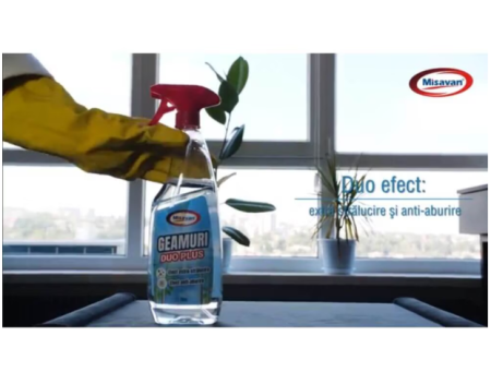 Detergent Geamuri Misavan Duo Plus, 1 L, cu Pulverizator [1]