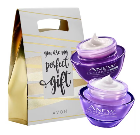 SETURI CADOU - Set cadou Avon Anew Platinum 2 creme, pentru reconturare 55+, crema de zi 50 ml si crema de noapte 50 ml