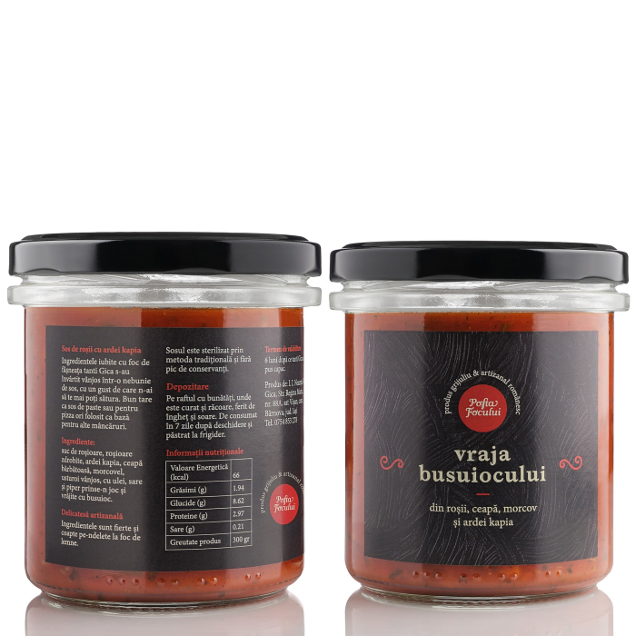 Sos de roșii cu ardei kapia și busuioc 300g – Cămara Ta [2]