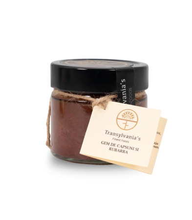 GEMURI & DULCETURI - gem-de-capsuni-si-rubarba-200g-transylvania-s-finest-food