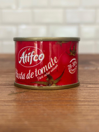 SOSURI & PASTE DE TOMATE - Pastă de Tomate Fără Zahăr Adăugat 28-30% Atifco 70g