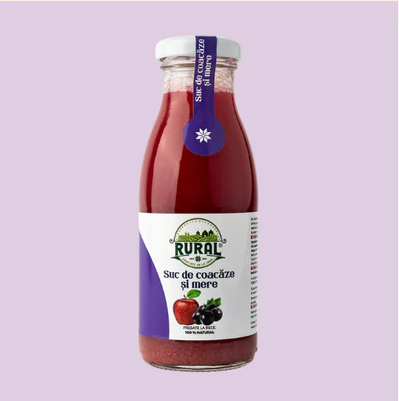 BAUTURI & SUCURI NATURALE - Suc de coacăze și mere presat la rece 100% natural – Rural – Cămara Ta