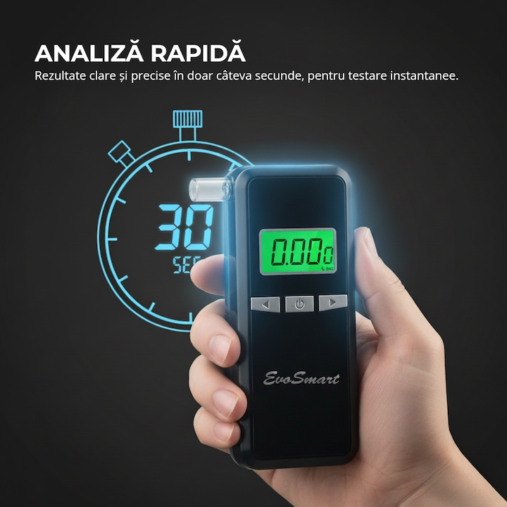 Alcooltest digital EvoSmart AD80 cu cutie și 10 muștiucuri [5]