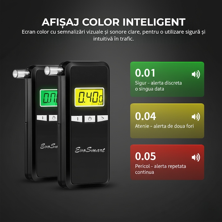 Alcooltest digital EvoSmart AD80 cu cutie și 10 muștiucuri [2]