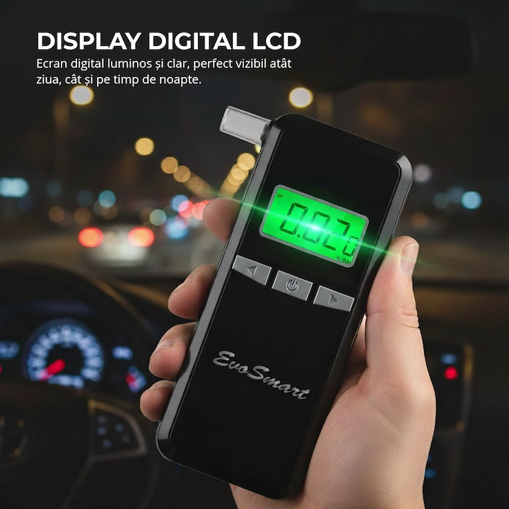 Alcooltest digital EvoSmart AD80 cu cutie și 10 muștiucuri [8]